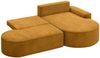 Ecksofa Schlafsofa Sofa VENEDIG Stoff Poso Honiggelb Ottomane Rechts Bild 3