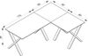 VCM Schreibtisch Lona 916544 Silber / Weiß H. 76 x B. 190 x T. 160 cm Bild 3