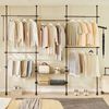 SoBuy KLS04-II-BR Garderobenständer, Metall, PVC-Furnier, Braun, 62 x 200 x 75 cm Bild 5