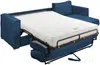 Vente-unique - LORETO Sofa SamtStoff Blau - B 223 cm152 cm x H 90 cm x L 298 cm Bild 4