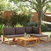 vidaXL Gartensofa ohne Armlehnen mit Kissen Holz Akazie & Seil 4008161 Bild 3
