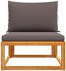 vidaXL Gartensofa ohne Armlehnen mit Kissen Holz Akazie & Seil 4008161 Bild 4