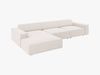 Micadoni Ecksofa Jodie 4-Sitzer Links Strukturierter Stoff Megan Helles Beige Bild 3