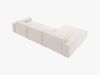 Micadoni Ecksofa Jodie 4-Sitzer Links Strukturierter Stoff Megan Helles Beige Bild 4