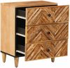 vidaXL Nachttisch Braun 50 x 33 x 60 cm Massivholz Mango 4018925 Bild 2