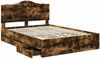 vidaXL Bettrahmen Geräucherte Eiche 140 x 190 cm Ingenieurs Holz 3413419 Bild 5