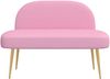 vidaXL Gepolsterte Bank mit Rückenlehne Rosa 110 x 60 x 76 cm 42040768 Bild 3