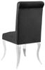 riess-ambiente Esszimmerstuhl MODERN BAROCK DELUXE schwarz/silber - Samt-Bezug, Edelstahlbeine (Einzelartikel, 1 St), weiche Polsterung & Barock Design - ideal für Esszimmer & Schminktisch Bild 2
