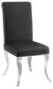 riess-ambiente Esszimmerstuhl MODERN BAROCK DELUXE schwarz/silber - Samt-Bezug, Edelstahlbeine (Einzelartikel, 1 St), weiche Polsterung & Barock Design - ideal für Esszimmer & Schminktisch Bild 4