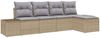 vidaXL Garten-Sofa-Set mit Kissen 5 pcs Beige und Hellgrau Poly-Rattan 3355689 Bild 2