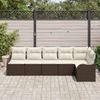 vidaXL Gartensofa-set mit Speicher 6 pcs Braun Poly-Rattan 3354387 Bild 3