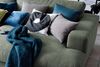 KAWOLA Big Sofa MADELINE mit Holztablett natur für Armlehne Stoff olivgrün 85 x 170 x 290 cm Bild 5