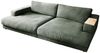 KAWOLA Big Sofa MADELINE mit Holztablett natur für Armlehne Stoff olivgrün 85 x 170 x 290 cm Bild 3