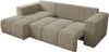 Ecksofa mit Schlaffunktion und Bettkasten, L-form Couch, lose Kissen, Polstersofa - MONIVA - Beige Struktur - linke Seite Bild 5