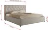 Polsterbett mit Bettkasten LARINO CLASSIC 180 x 200 cm Lattenrost und Gasdruckfedern, stabiles Bettgestell, modernes Design Pocket Matratze - Hellgrau Strukture - VIRE LUX Bild 4