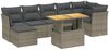 vidaXL 8-tlg. Garten-Sofagarnitur mit Kissen Grau Poly Rattan 3275489 Bild 2