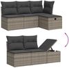 vidaXL 8-tlg. Garten-Sofagarnitur mit Kissen Grau Poly Rattan 3275489 Bild 3