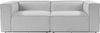 2-Sitzer-Sofa, 'Fora', 66 x 105 x 214, Hellgrau Bild 2