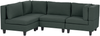 Ecksofa UNSTAD Stoff Dunkelgrün Rechtsseitig Bild 4