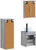 vidaXL Badezimmermöbel-Set 4 pcs Grau Sonoma Ingenieurholz und Glas 3407476 Bild 3