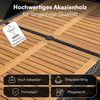 STEELSØN 'Fawaris' Polyrattan Sitzgruppe Outdoor 7-tlg, Gartenmöbel Set aus 6 Stühlen und Tisch inkl. Kissen, Akazienholz, schwarz, wetterfest für 4 Personen Bild 5