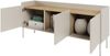 Selsey 'Tovi' TV-Schrank 3-türig, 140 cm, Kaschmirgrau / Holzoptik Eiche Bild 4
