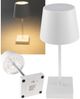 LED Tischleuchte 26cm, Weiß 3xAA A Batterie, dimmbar, Licht warmweiß Bild 2