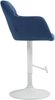 CLP Barhocker Natoma Samt I 360° Drehbar, Metallgestell Mit Fußstütze,blau Metall matt weiss Bild 4