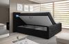 Ascona Boxspringbett mit LED-Beleuchtung, Bunt-LED, 140 x 200 cm, Matratze H3, Schwarz Bild 2