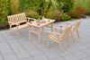 MERXX Garten-Essgruppe Sylt, (4-tlg, 2x Sessel, 1x Bank, 1x Tisch), Kiefernholz Bild 2