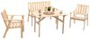 MERXX Garten-Essgruppe Sylt, (4-tlg, 2x Sessel, 1x Bank, 1x Tisch), Kiefernholz Bild 4