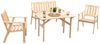 MERXX Garten-Essgruppe Sylt, (4-tlg, 2x Sessel, 1x Bank, 1x Tisch), Kiefernholz Bild 5