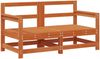 vidaXL 2 Stück Gartenecksofa Massives Kiefernholz Wachsbraun 865536 Bild 3
