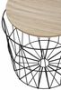 Beistelltisch Max 2er Set 46 x 46 x 40 cm Metallkorb mit abnehmbarer MDF-Platte Bild 2