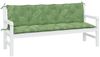vidaXL Gartenbank-Auflagen, 2 Stk., Polyester, Blattmuster Grün, 180 x 50 x 7 cm Bild 3