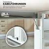 bümö höhenverstellbarer Schreibtisch O-Serie 120x80 cm in Ahorn, Gestell in Silber - PC Tisch klein für's Büro manuell höhenverstellbar, Computertisch verstellbar, OS-12-3-S Bild 5