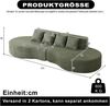 3-Sitzer modulares Sofa H 65 x T 310 x B 110 cm aus Chenille, 2-teilig kombinierbar Bild 5