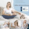 sei Design XXL Stillkissen ergonomisch 190x30, Bezug aus Bio Baumwolle, Schwangerschaftskissen Seitenschläferkissen Komfortkissen Erwachsene Babynestchen Neugeborene Baby Kissen Bild 3