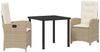 vidaXL Garten Essgruppe mit Kissen 3 pcs Beige Poly-Rattan 3380281 Bild 2