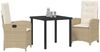 vidaXL Garten Essgruppe mit Kissen 3 pcs Beige Poly-Rattan 3380281 Bild 3