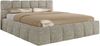 Doppelbett mit Gasdruckfeder, Polsterbett NIRA CLASSIC Holzlattenrost Bett mit Stauraum, gepolstertes Kopfteil Bettkasten - 160 x 200 cm - Beige Strukture Bild 5