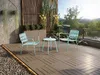 Vente-unique - MIRMANDE Gartensitzgruppe Metall Grün - B 50 cm x H 44,5 cm x L 50 cm Bild 2