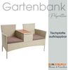 Polyrattan Gartenbank Bank Rattan Sitzbank 2-Sitzer Gartenmöbel Balkon Beige Bild 2