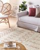Teppich Baumwolle beige rosa 160 x 230 cm geometrisches Muster Kurzflor BUXAR Bild 3