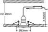 Runde Einbaustrahler Decke JURA 3er Set Ø 8,3cm schwenkbar Silber Chrom GU10 Bild 5