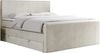 Boxspringbett KING DOREN, mit zwei Bettkästen und einer Multipocket-Matratze - 180x200 - Beige Velours - H4 Bild 4