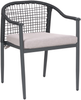 Set mit 4 Stühlen und Sitzkissen OZZERO Metall Schwarz Bild 4