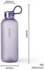 Vinsun Trinkflasche Trinkflasche 650ml, Kohlensäure geeignet, auslaufsicher, Tritan, BPA frei, bruchsicher, geruchs- und geschmacksneutral, auslaufsicher Bild 3