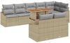 vidaXL Garten-Sofa-Set mit Kissen mit Kissen 9 pcs Beige und Grau 3349853 Bild 2