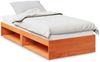 vidaXL Tagesbett mit Matratze Wachsbraun 90x190 cm Massivholz Kiefer 3324603 Bild 1